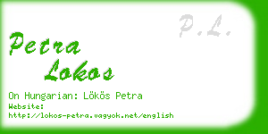 petra lokos business card